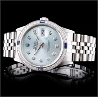 Diamond 36mm Rolex DateJust Wristwatch