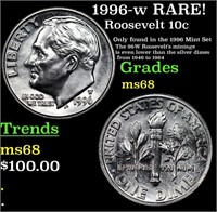 1996-w Roosevelt Dime RARE! 10c Grades GEM+++ Unc