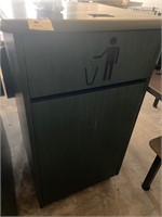 Subway green trash cabinet with no bin