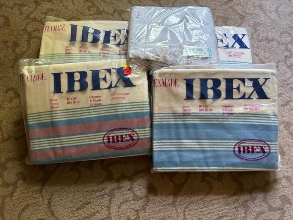 Collection of Ibex Flannel Blankets/Sheets