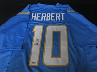CHARGERS JUSTIN HERBERT SIGNED JERSEY HERITAGE