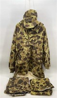 Camouflage Poncho, 2 Pairs of Pants & Hat