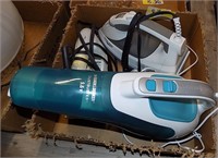 2 ELECTRIC IRONS AND  DUST BUSTER VAC