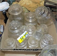 LOT OF CANNISTERS  WITH LIDS