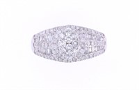 Brilliant Baguette Diamond 14k White Gold Ring