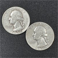 1952 & 1952-D Washington Silver Quarter