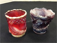 Two Imperial Glass Toothpick Holders
