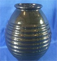 Black ceramic vase 12"H