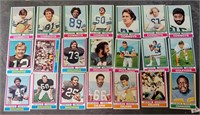 1974 TOPPS FOOTBALL CARDS 21 CARD LOT