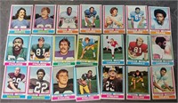 1974 TOPPS FOOTBALL CARDS 21 CARD LOT