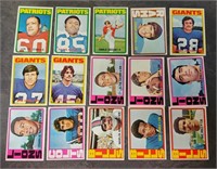 1972 TOPPS FOOTBALL CARDS 15 CARD LOT