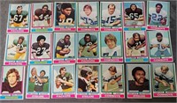 1974 TOPPS FOOTBALL CARDS 21 CARD LOT