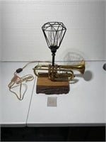 Artist Made Trumpet Lamp OOAK Art Creation