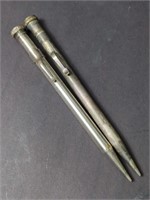 Silver Plated Antique Mechanical Pencils x 2