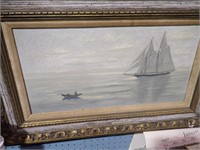 FRAMED O/C YACHT BY CHARLES STEPULE 32x20