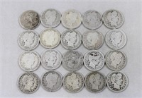 Lot of 20 barber quarters