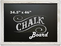 36.5 X 46 White Washed Chalkboard