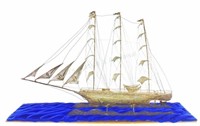 Filigree 900 Silver Sailing Ship Model