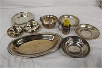 9pc Sterling; porringer bowls, plates 972 grams