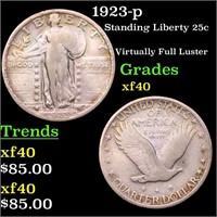 1923-p Standing Liberty 25c Grades xf
