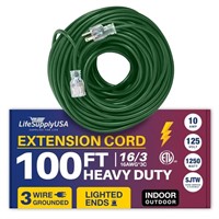 100 ft Power Extension Cord Outdoor & Indoor...
