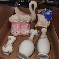 Vintage Vases, Planters & Swan