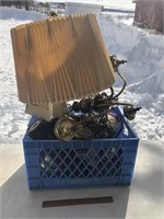 Misc Lot - Crate, Lamp, Thermos, Etc
