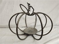 Vintage Metal Pumpkin Candle Holder Decor