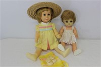 Vintage Chatty Cathy doll and friend