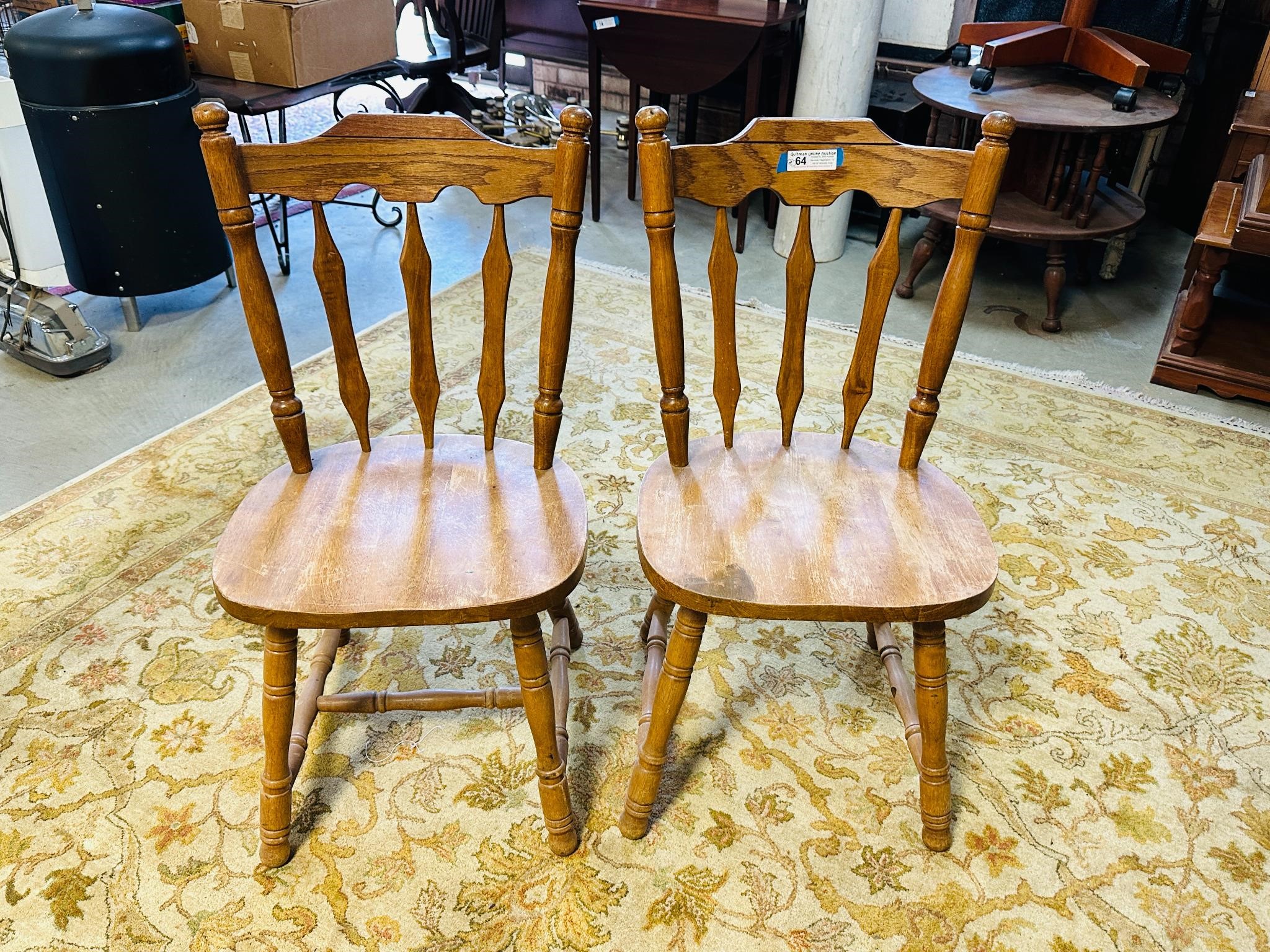 (2) Vintage Wooden Chairs