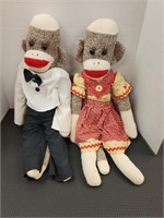 Vintage sock monkeys