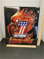 Harley Davidson extreme heat tin sign 15in by