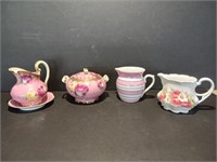 Pink and White Ceramic Serving Pieces