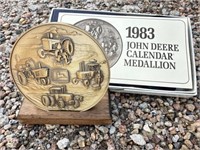 1983 John Deere Desk Calendar Medallion