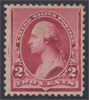 US Stamps #219D Mint HR, small hinge thin CV $170