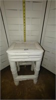 small square whicker side table
