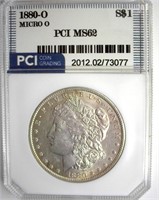 1880-O Micro O Morgan PCI MS62