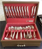 Rogers Bros. flatware set in box