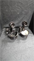 2 Candlestick Phone Shaped Planters