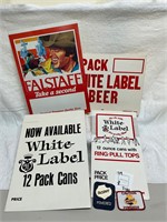 Falstaff Point of Sales Advertising & 2 Patches