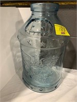 LARGE 20" TALL BICENTENNIAL THEMED GLASS MASON