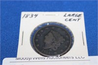 1834 LARGE CENT