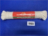 #7 100' Braided Clothesline Natural Cotton Fiber