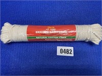 #7 100' Braided Clothesline Natural Cotton Fiber