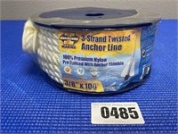 Anchor Line 100% Premium Nylon 3/8"x100'