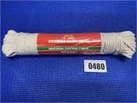 #7 100' Braided Clothesline Natural Cotton Fiber