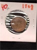 UK. British 1868 penny