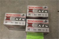(3) Boxes of Winchester 12 Gauge 5 Shot Ammo