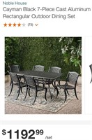 Cast Aluminum Rectangular Outdoor Dining Table