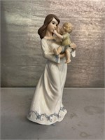 Vintage Porcelain Mother Child Figurine